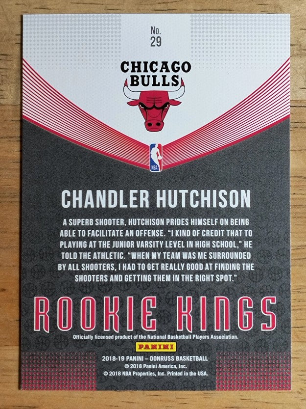 2018-19 Donruss Rookie Kings #29 Chandler Hutchison