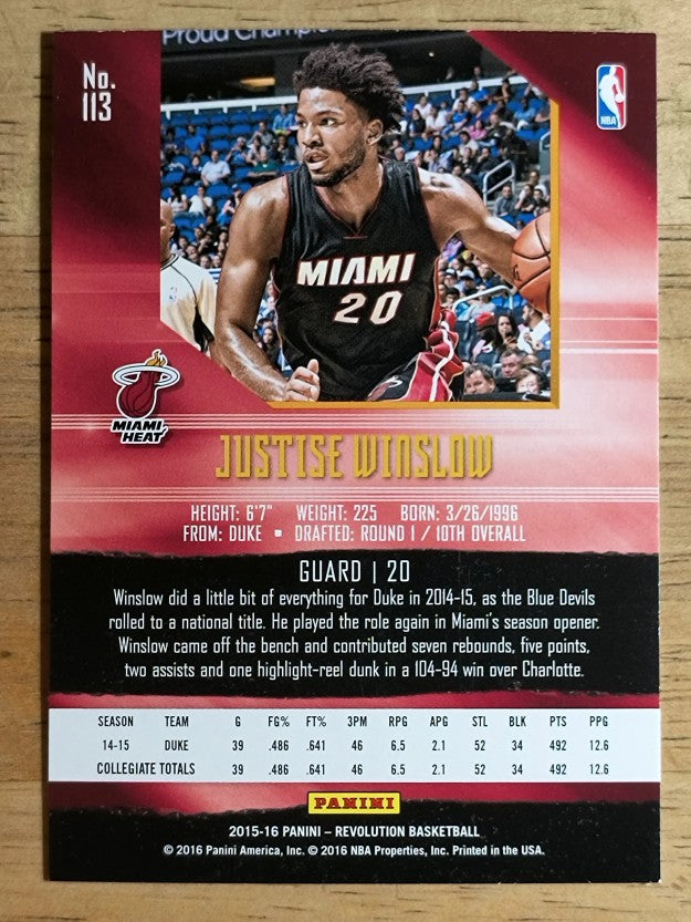 2015-16 Panini Revolution #113 Justise Winslow RC