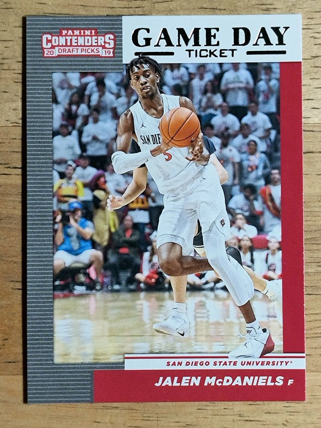 2019-20 Panini Contenders Draft Picks Game Day Tickets #34 Jalen McDaniels