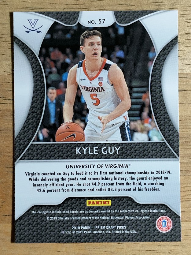 2019-20 Panini Prizm Draft Picks #57 Kyle Guy