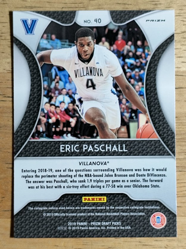 2019-20 Panini Prizm Draft Picks Prizms Pink Pulsar #40 Eric Paschall