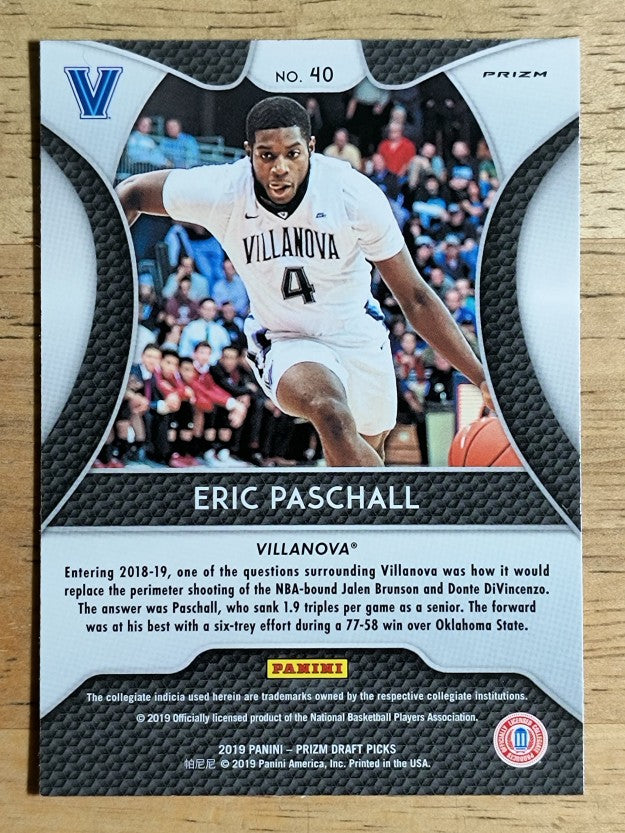 2019-20 Panini Prizm Draft Picks Prizms Silver #40 Eric Paschall