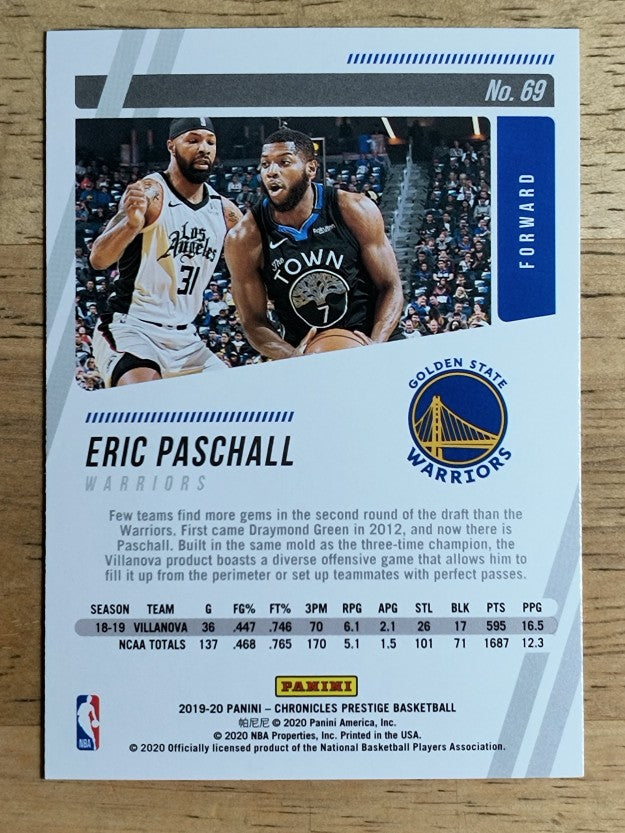 2019-20 Panini Chronicles #69 Eric Paschall RC/Prestige