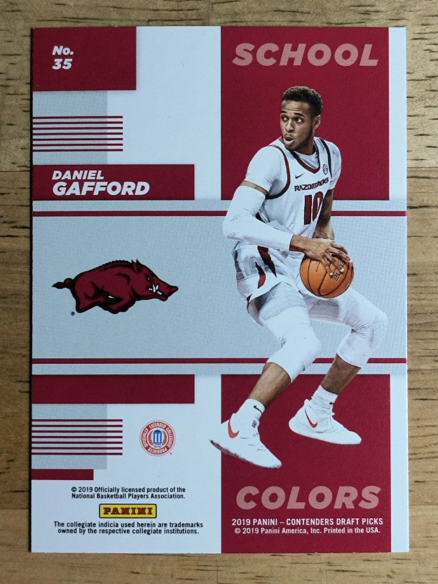 2019-20 Panini Contenders Draft Picks School Colors #35 Daniel Gafford