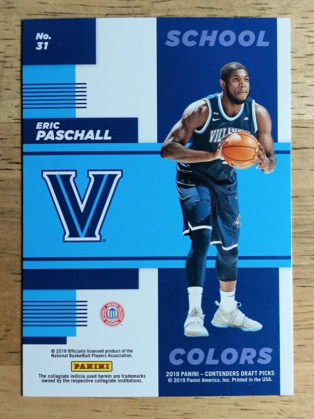 2019-20 Panini Contenders Draft Picks School Colors #31 Eric Paschall