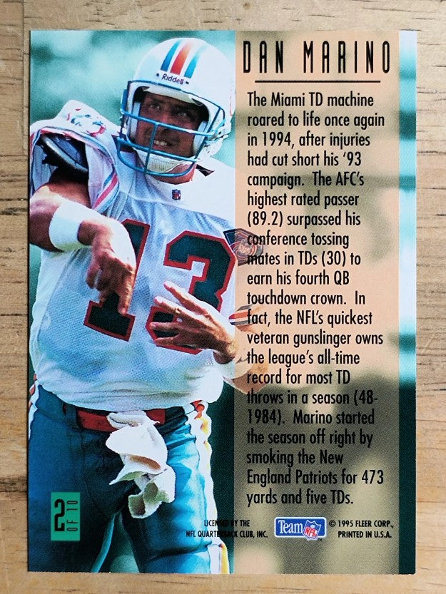 1995 Fleer TD Sensations #2 Dan Marino