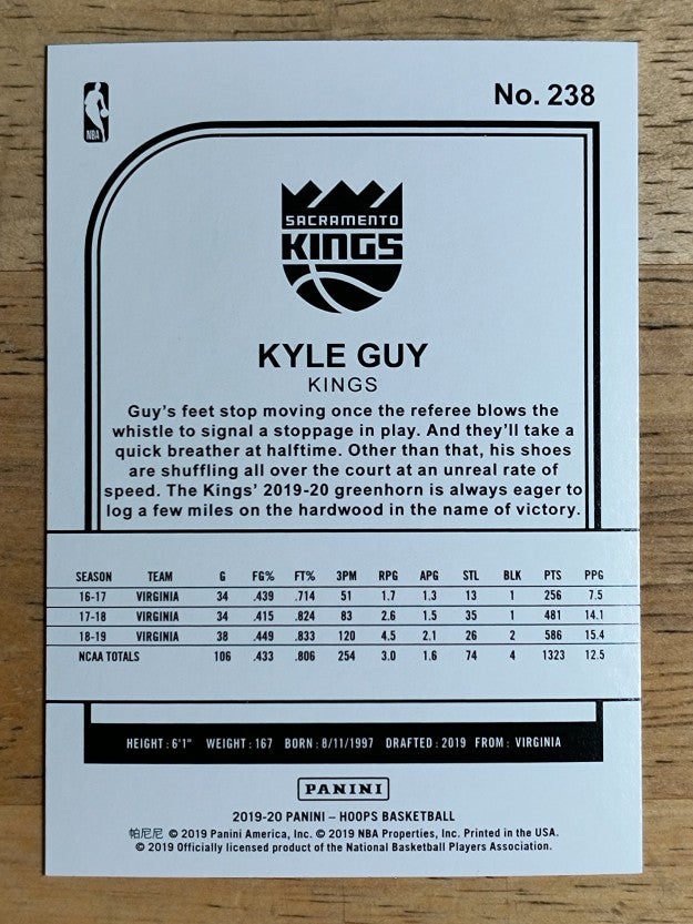2019-20 Hoops #238 Kyle Guy RC