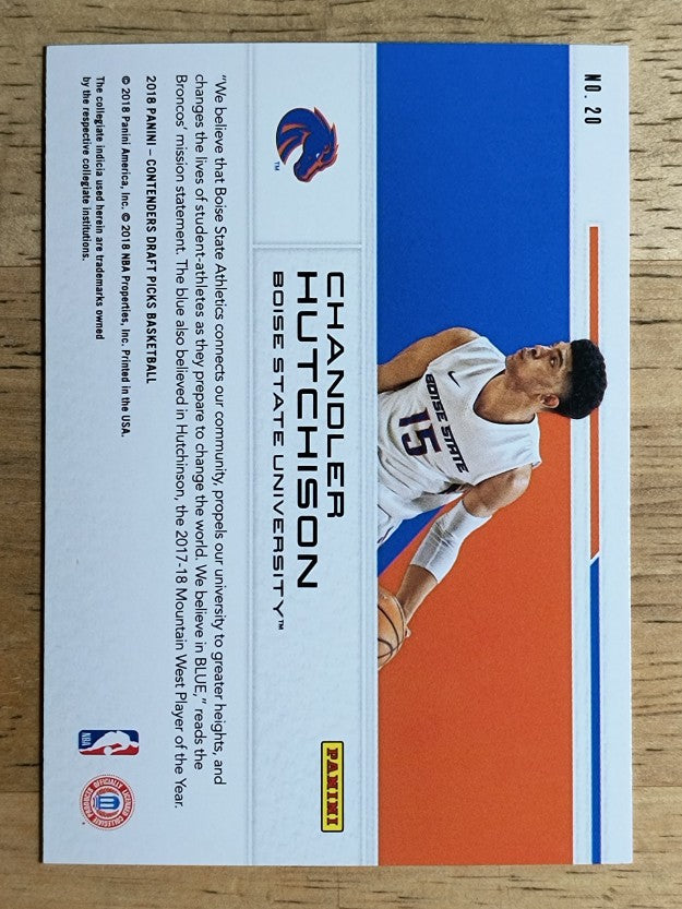 2018-19 Panini Contenders Draft Picks School Colors #20 Chandler Hutchison