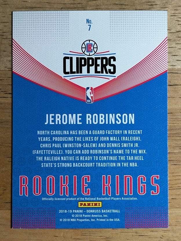 2018-19 Donruss Rookie Kings #7 Jerome Robinson