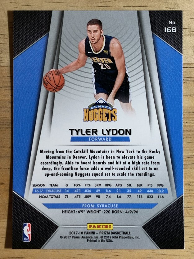 2017-18 Panini Prizm #168 Tyler Lydon RC