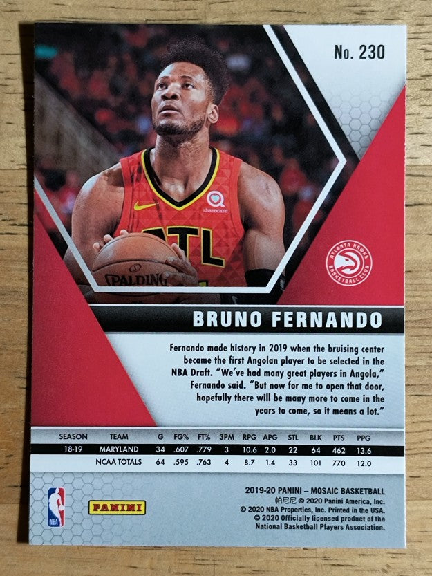 2019-20 Panini Mosaic #230 Bruno Fernando RC