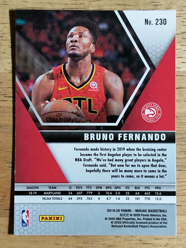 2019-20 Panini Mosaic #230 Bruno Fernando RC