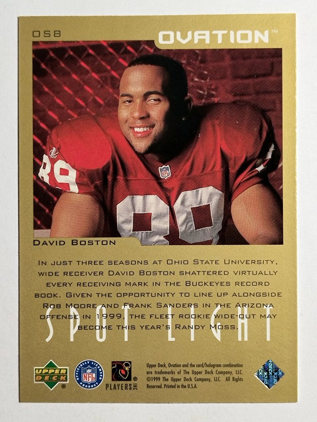 1999 Upper Deck Ovation Spotlight #OS8 David Boston