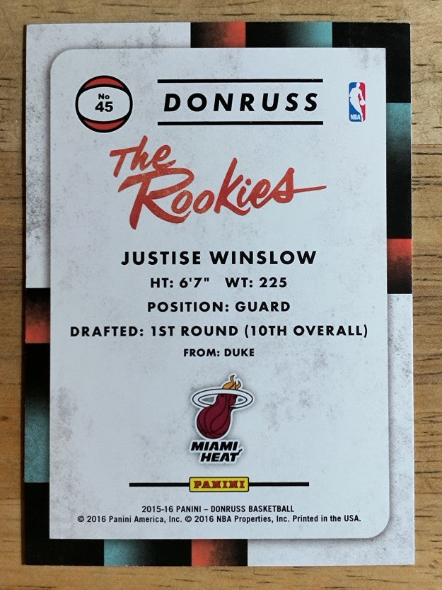 2015-16 Donruss The Rookies #45 Justise Winslow