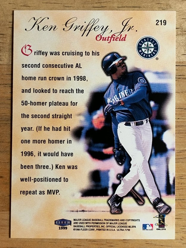 1999 Ultra #219 Ken Griffey Jr. SC