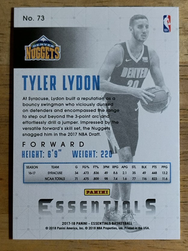 2017-18 Panini Essentials #73 Tyler Lydon RC