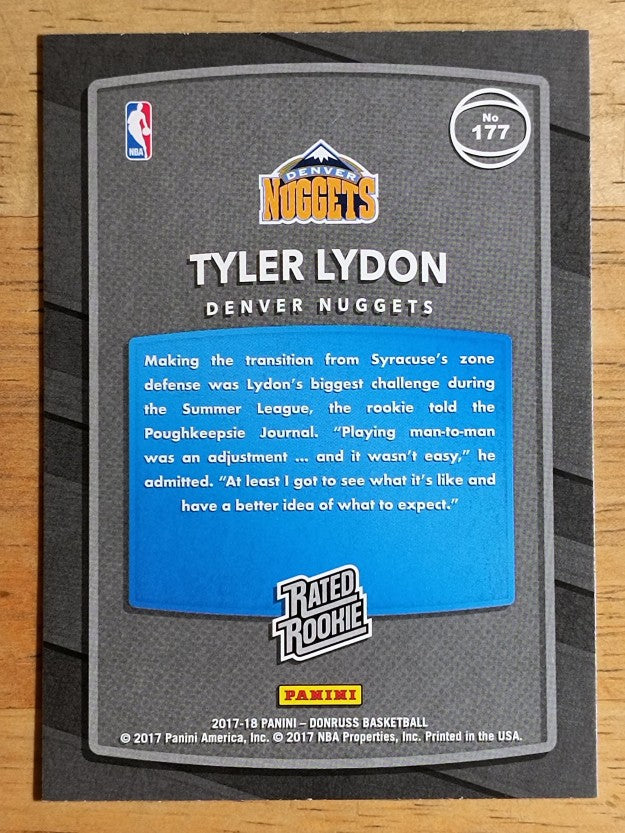2017-18 Donruss #177 Tyler Lydon RR RC