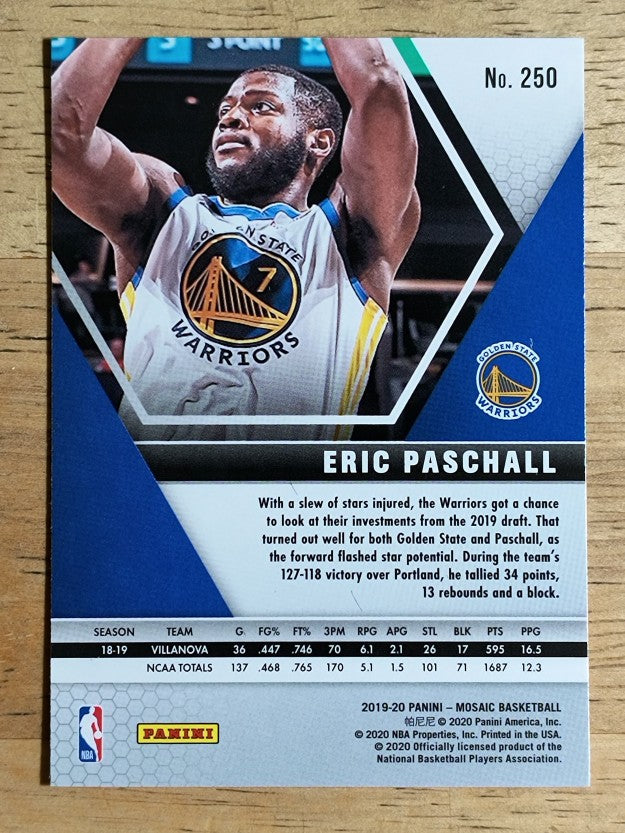 2019-20 Panini Mosaic #250 Eric Paschall RC