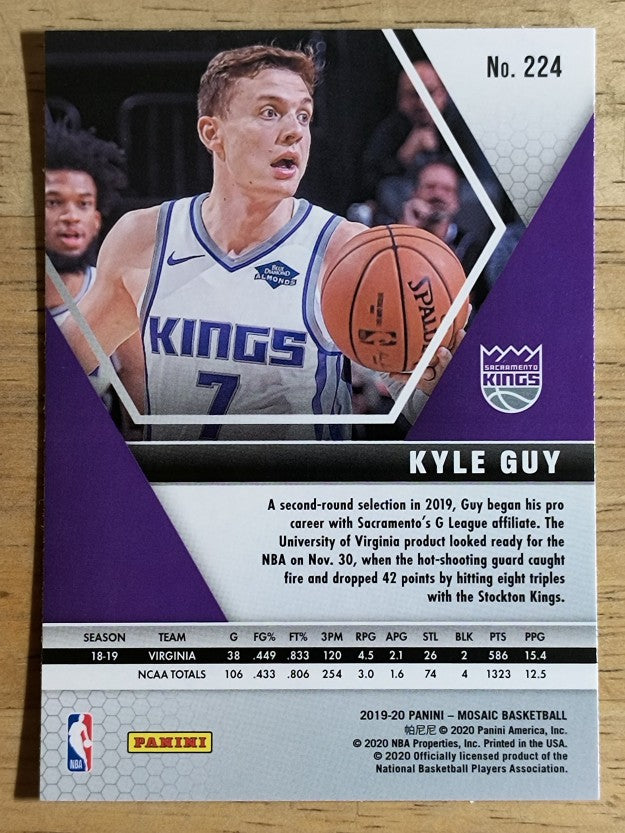 2019-20 Panini Mosaic #224 Kyle Guy RC