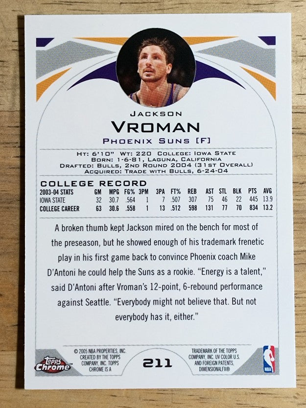 2004-05 Topps Chrome #211 Jackson Vroman RC