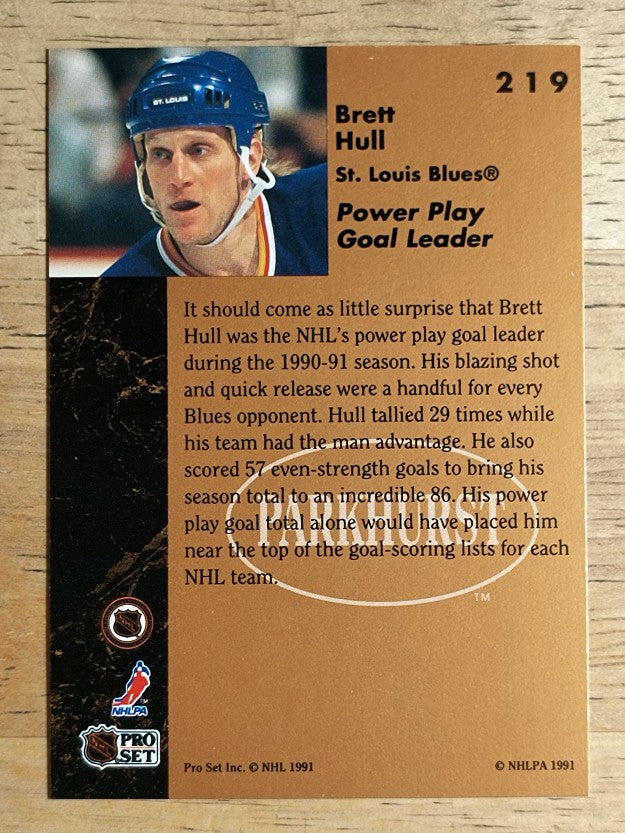 1991-92 Parkhurst #219 Brett Hull LL