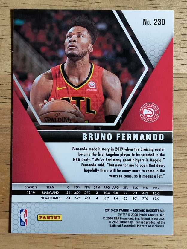 2019-20 Panini Mosaic #230 Bruno Fernando RC