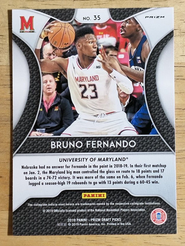 2019-20 Panini Prizm Draft Picks Prizms Pink Pulsar #35 Bruno Fernando