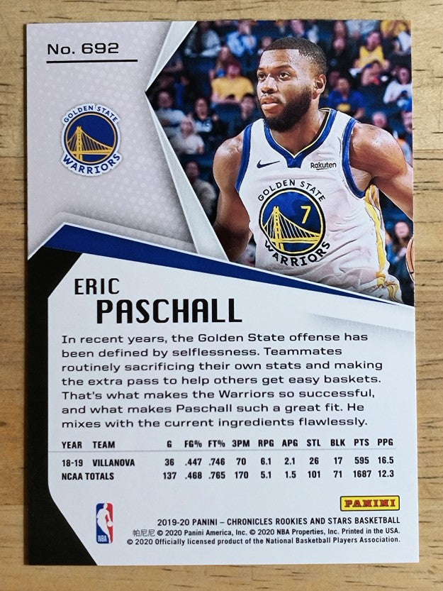 2019-20 Panini Chronicles #692 Eric Paschall/Rookies and Stars