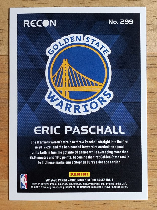 2019-20 Panini Chronicles #299 Eric Paschall/Recon
