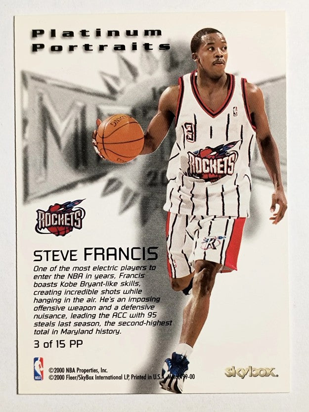 1999-00 Metal Platinum Portraits #PP3 Steve Francis
