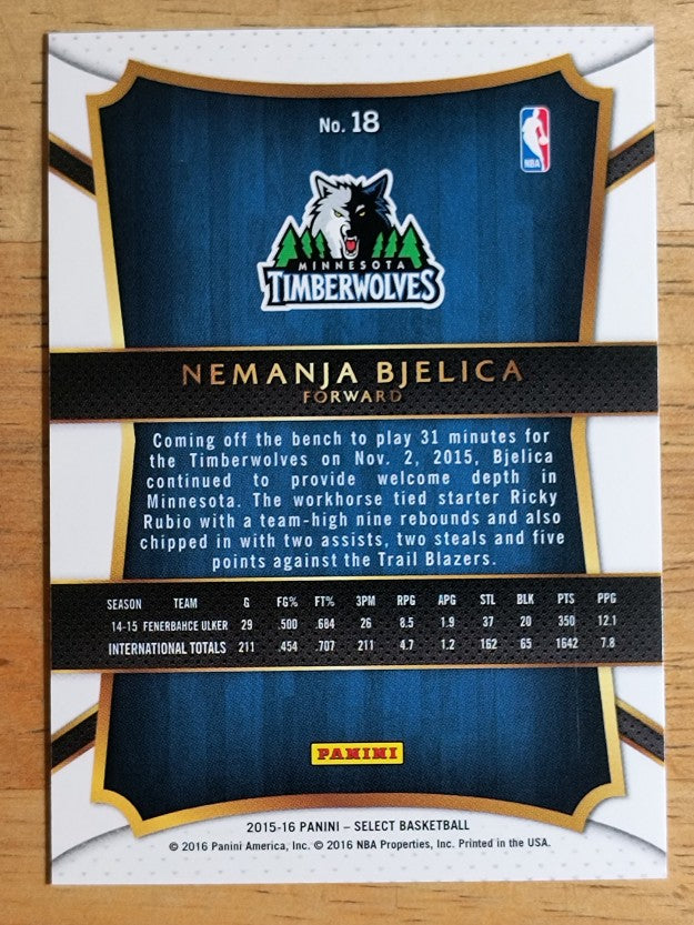2015-16 Select #18 Nemanja Bjelica CON RC