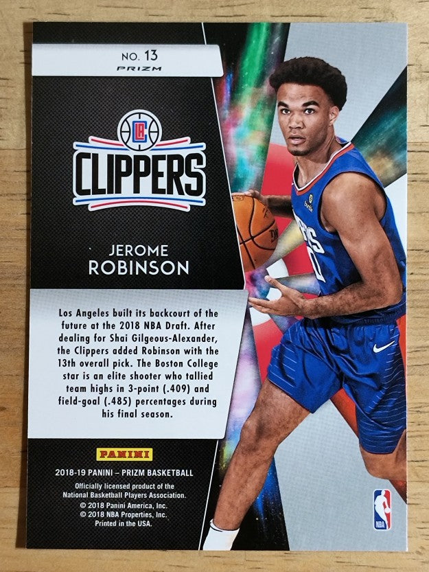 2018-19 Panini Prizm Freshman Phenoms Prizms Silver #13 Jerome Robinson