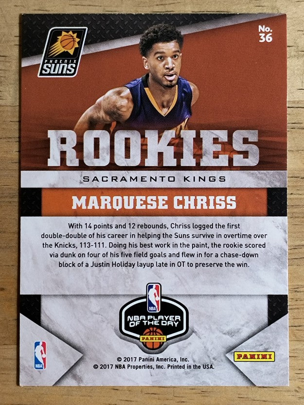 2017 Panini Player of the Day #36 Marquese Chriss RC