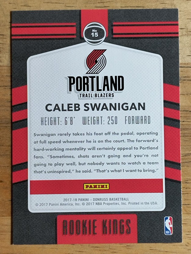 2017-18 Donruss Rookie Kings #15 Caleb Swanigan