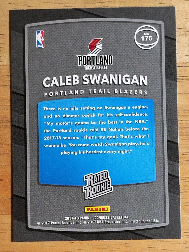 2017-18 Donruss #175 Caleb Swanigan RR RC