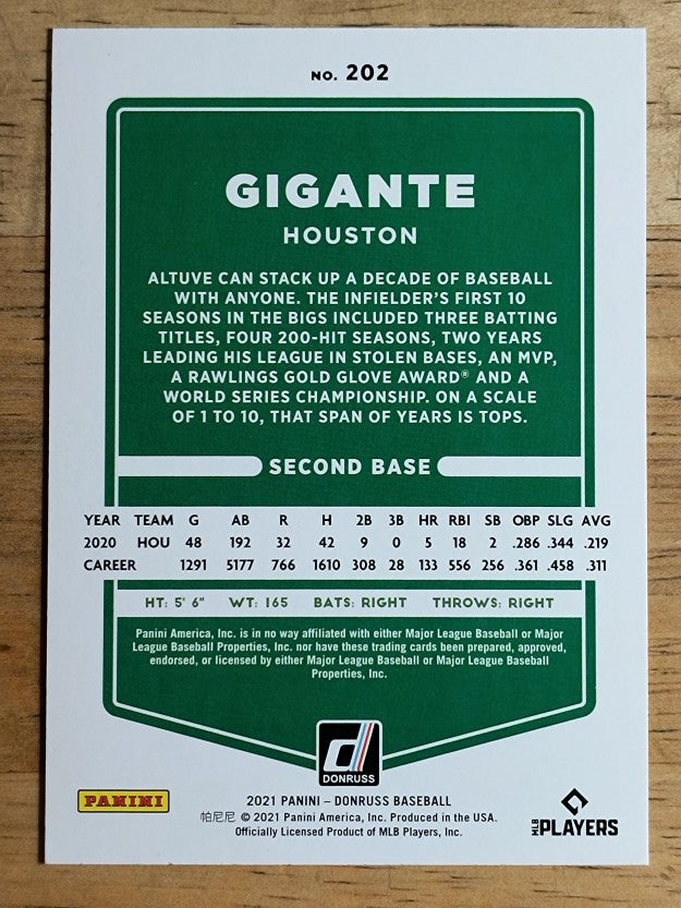 2021 Donruss Variations #202 Jose Altuve