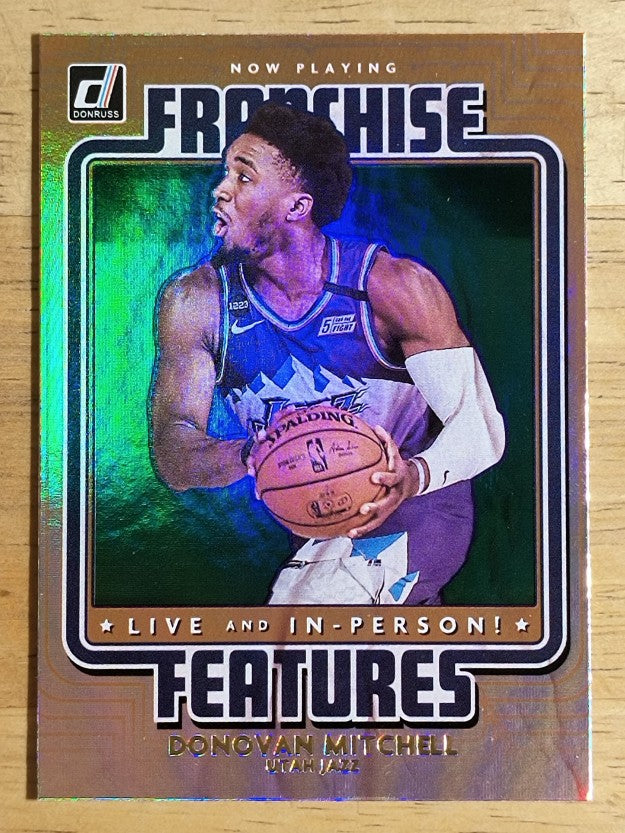 2020-21 Donruss Franchise Features Green Flood #29 Donovan Mitchell