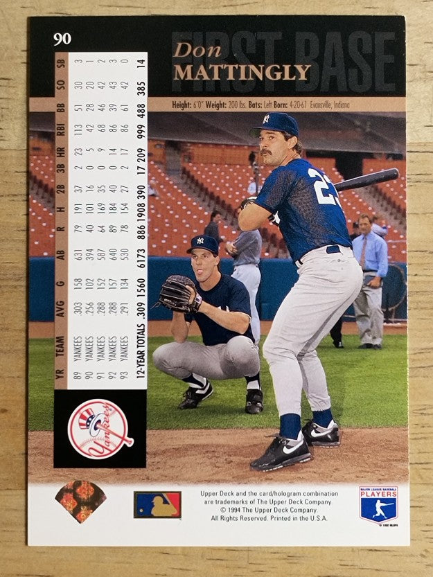 1994 Upper Deck #90 Don Mattingly