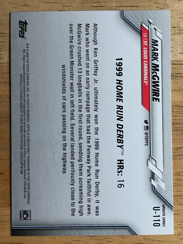 2020 Topps Update #U110 Mark McGwire HRD