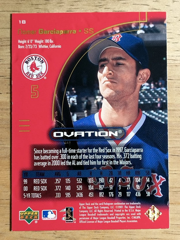 2001 Upper Deck Ovation #18 Nomar Garciaparra