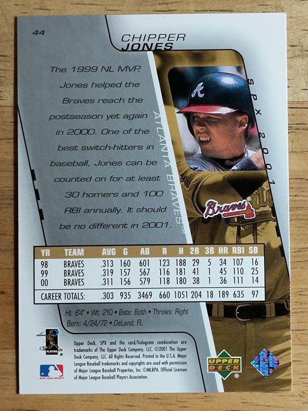 2001 SPx #44 Chipper Jones