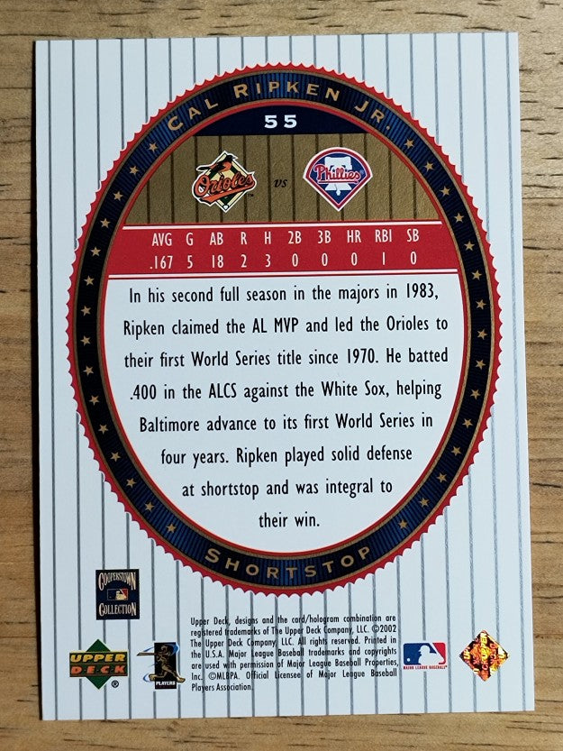 2002 Upper Deck World Series Heroes #55 Cal Ripken