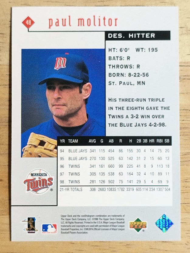 1999 Black Diamond #48 Paul Molitor