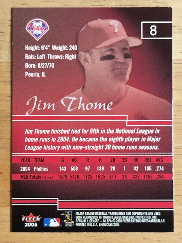 2005 Fleer Showcase #8 Jim Thome