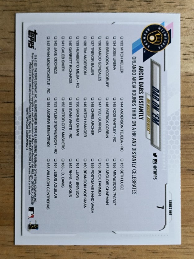 2021 Topps #7 Dab on 'Em/Orlando Arcia