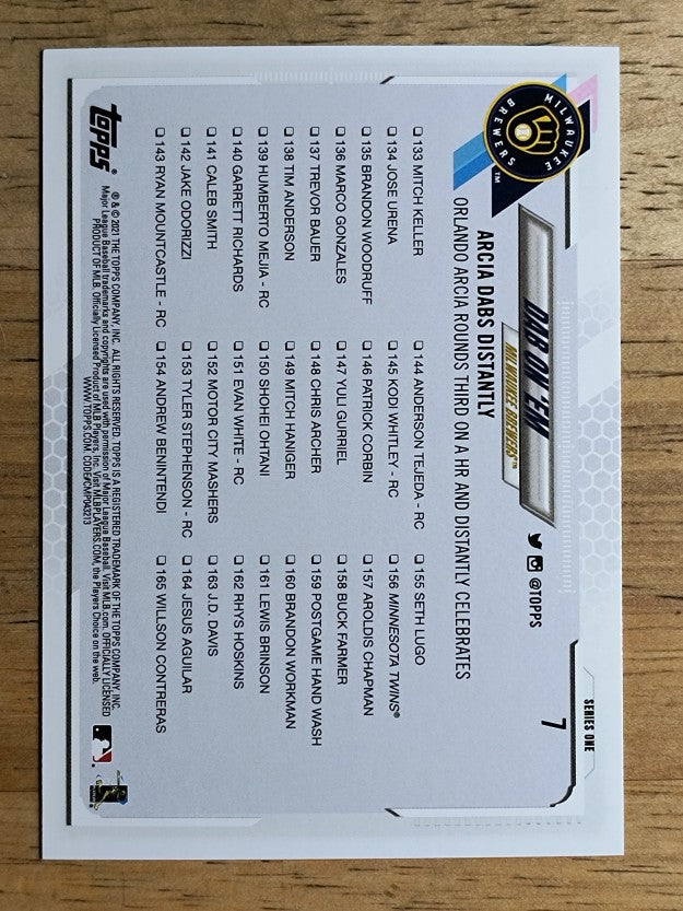 2021 Topps #7 Dab on 'Em/Orlando Arcia
