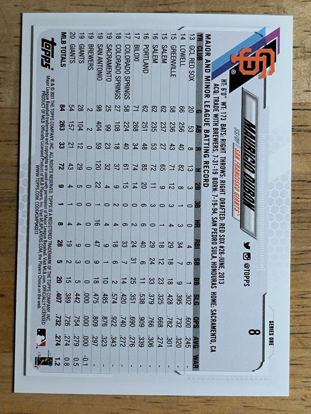 2021 Topps #8 Mauricio Dubon