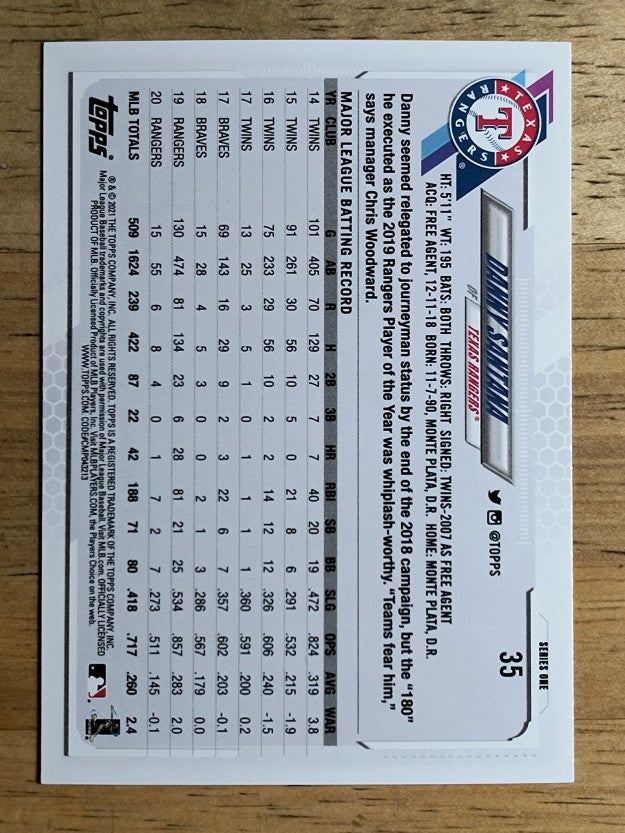 2021 Topps #35 Danny Santana