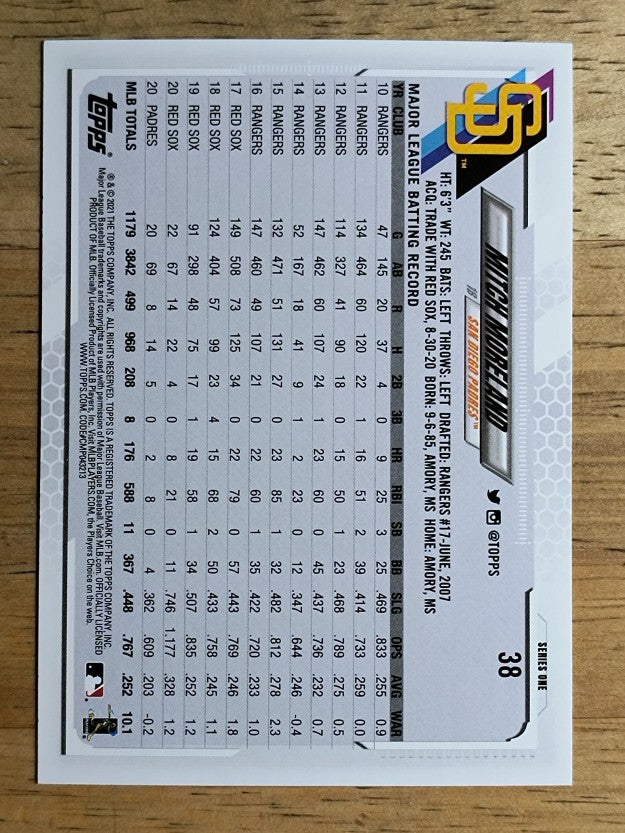 2021 Topps #38 Mitch Moreland