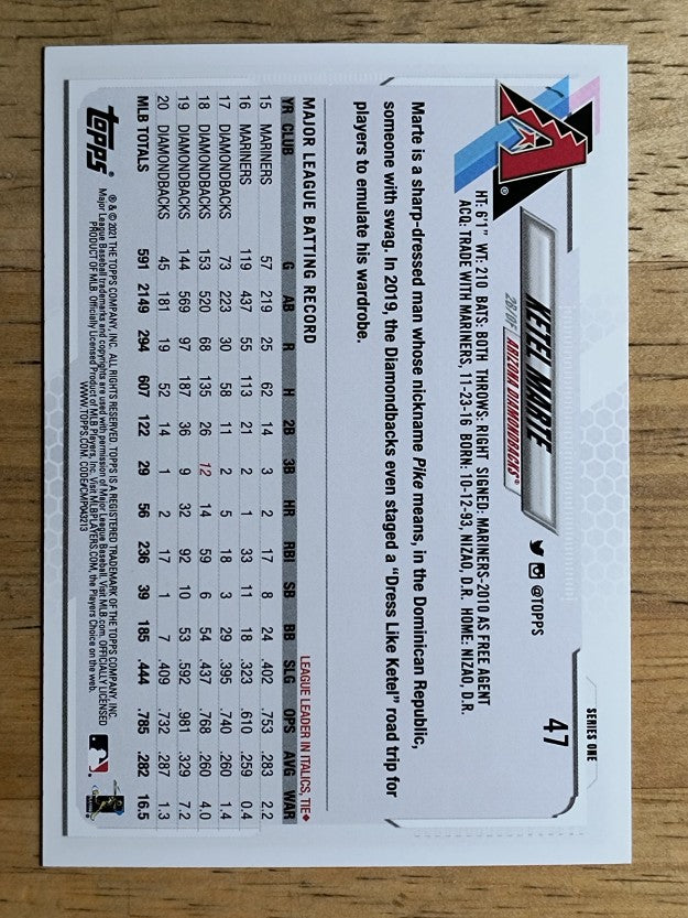2021 Topps #47 Ketel Marte